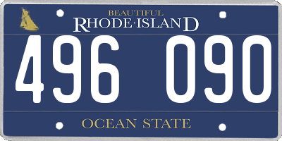 RI license plate 496090