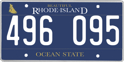 RI license plate 496095
