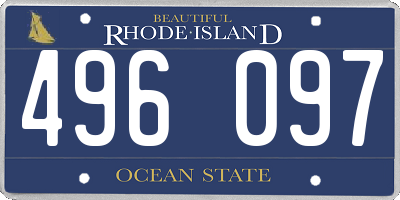 RI license plate 496097