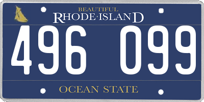 RI license plate 496099