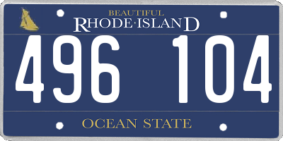 RI license plate 496104