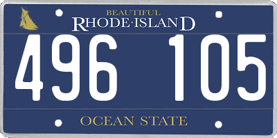 RI license plate 496105