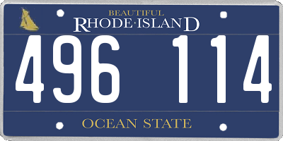 RI license plate 496114