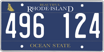 RI license plate 496124