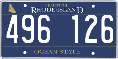 RI license plate 496126