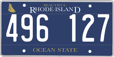 RI license plate 496127