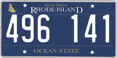 RI license plate 496141