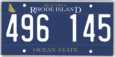 RI license plate 496145