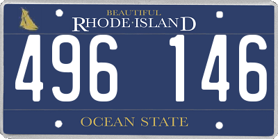 RI license plate 496146