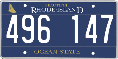 RI license plate 496147
