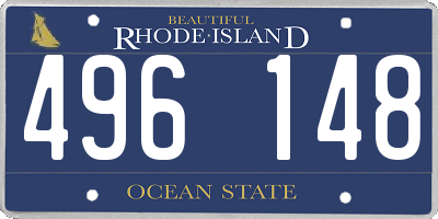 RI license plate 496148