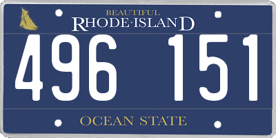 RI license plate 496151