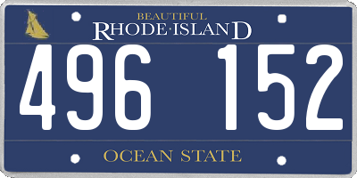 RI license plate 496152