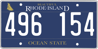 RI license plate 496154