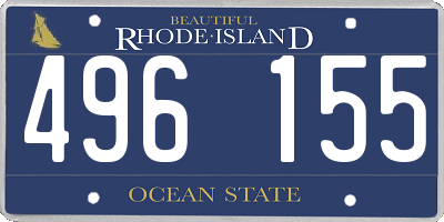 RI license plate 496155