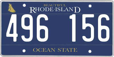 RI license plate 496156