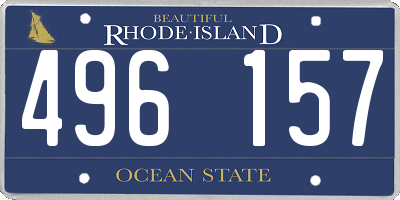 RI license plate 496157