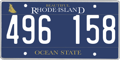 RI license plate 496158