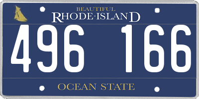 RI license plate 496166