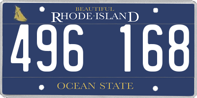 RI license plate 496168