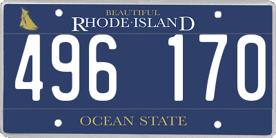RI license plate 496170