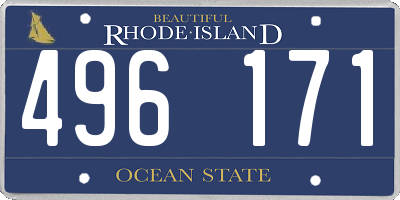 RI license plate 496171