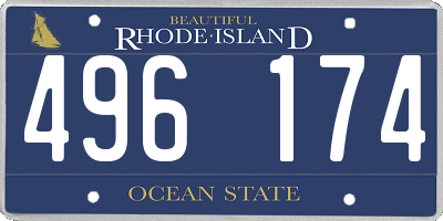 RI license plate 496174