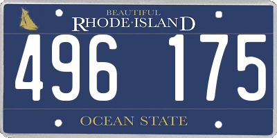 RI license plate 496175