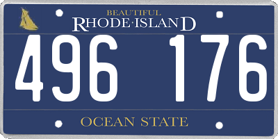 RI license plate 496176