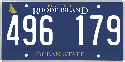RI license plate 496179