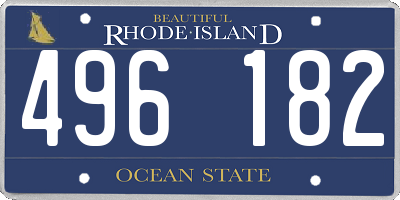 RI license plate 496182