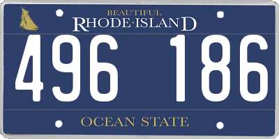 RI license plate 496186