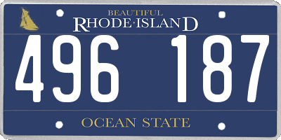 RI license plate 496187