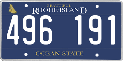 RI license plate 496191