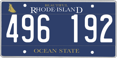 RI license plate 496192