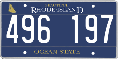 RI license plate 496197