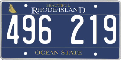 RI license plate 496219