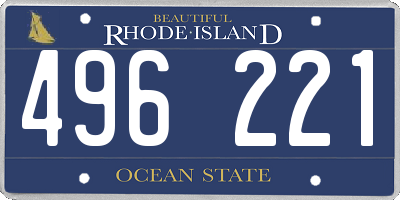 RI license plate 496221