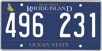 RI license plate 496231