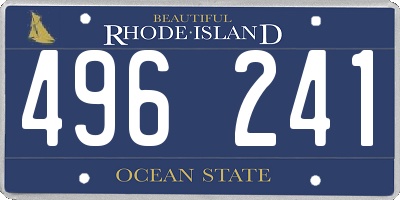 RI license plate 496241