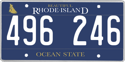 RI license plate 496246