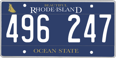 RI license plate 496247
