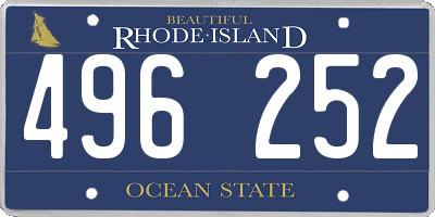 RI license plate 496252