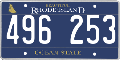 RI license plate 496253