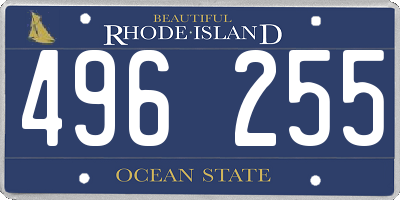 RI license plate 496255
