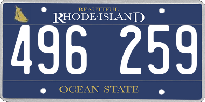 RI license plate 496259