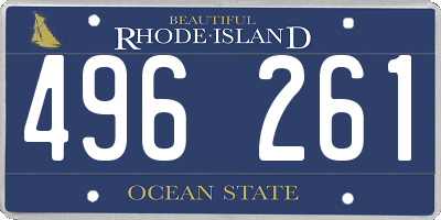 RI license plate 496261