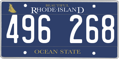 RI license plate 496268