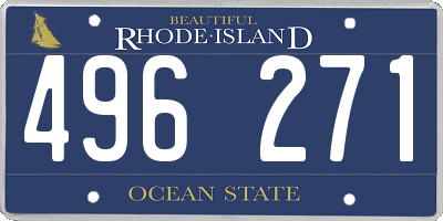 RI license plate 496271