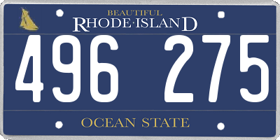 RI license plate 496275
